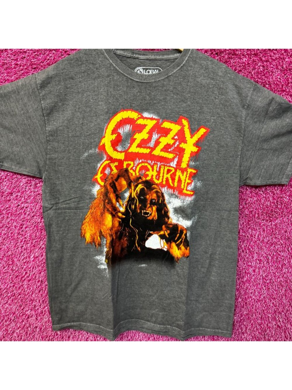 Ozzy Osborne Bark at the Moon Art Oversized Metal Band Tee M